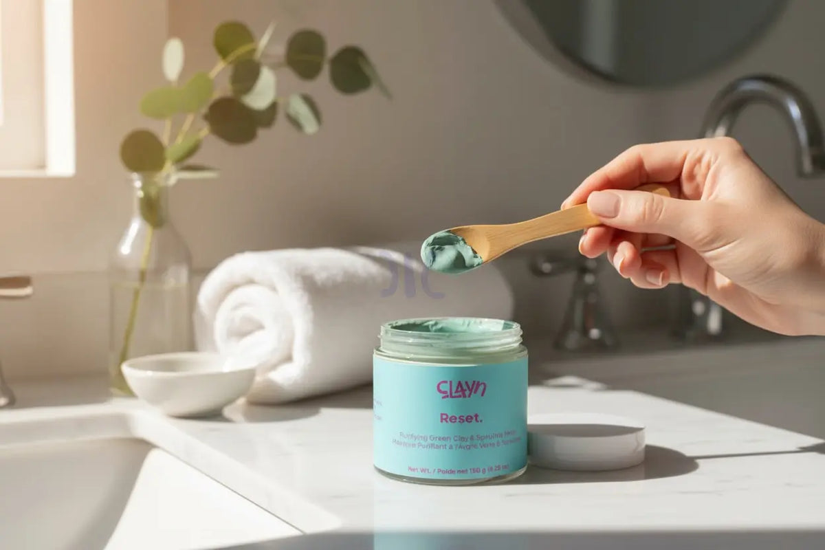 French Green Clay and Spirulina Face & Body Mask Clayn