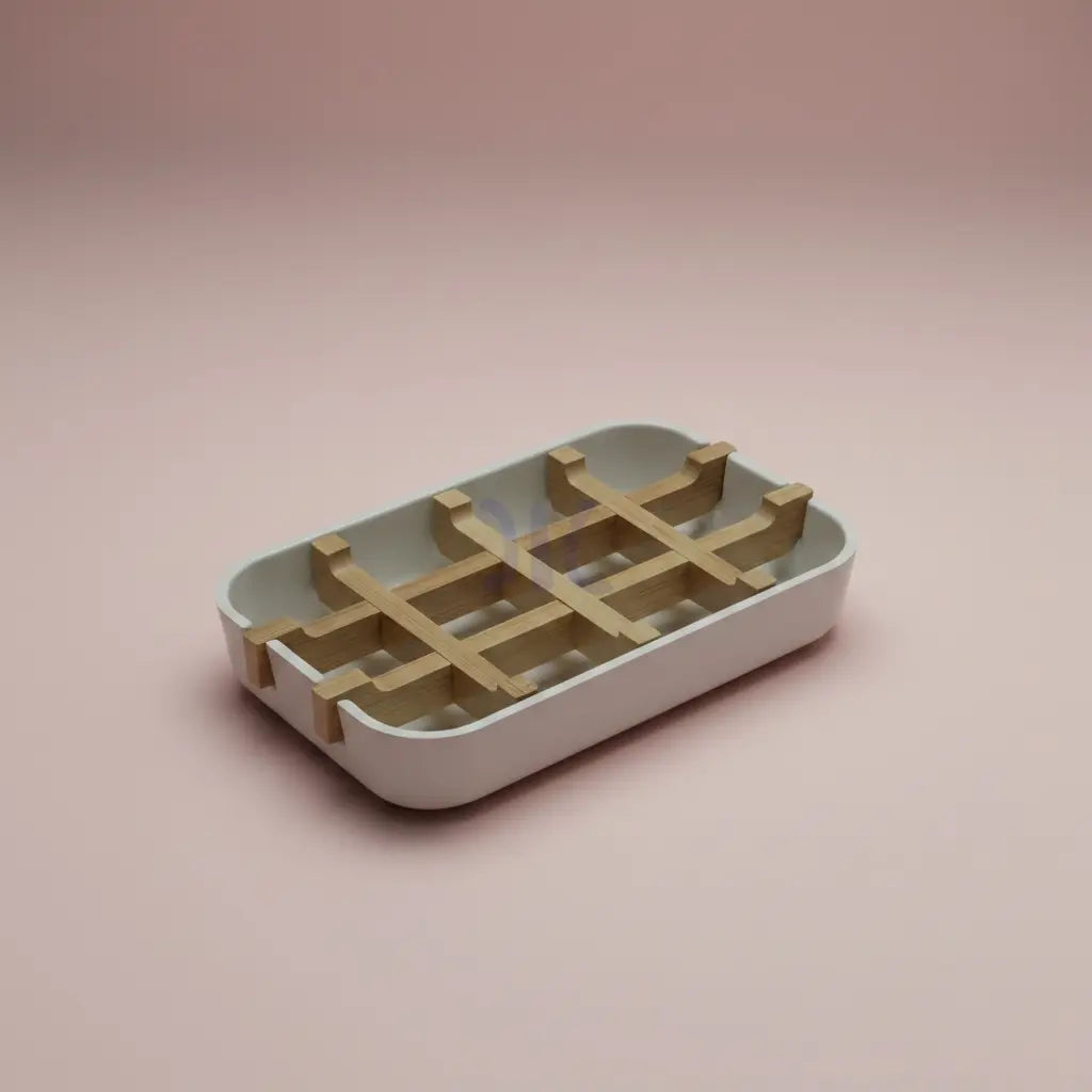 Wooden Soap Dish | Self-Draining Soap Holder | Removable Tray Design | Bathroom Soap Saver | Kitchen Sponge Holder | Handmade Clayn