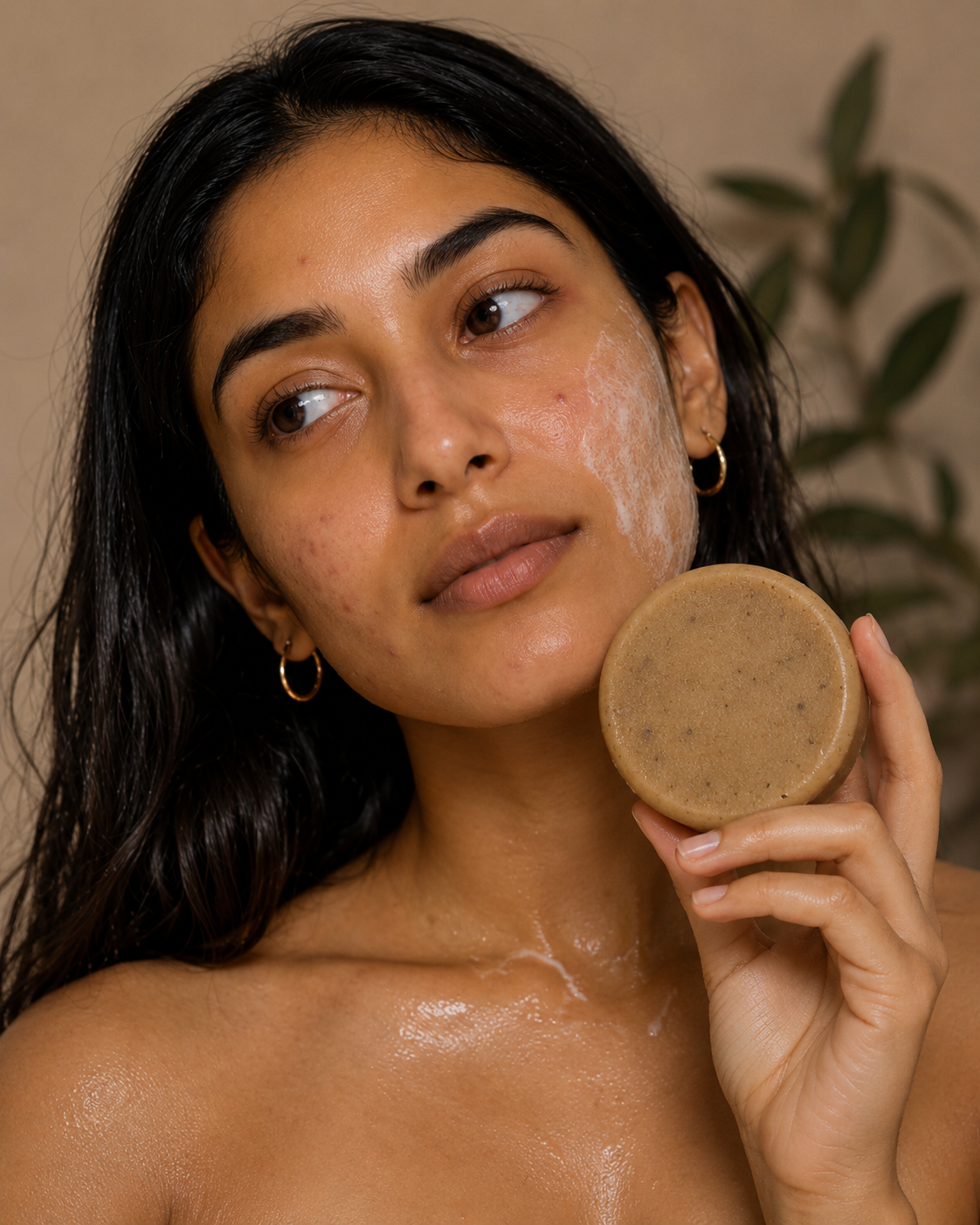 Purple Gromwell Acne Face Bar – Break Free a Clarifying Herbal Cleanser for Acne-Prone Skin