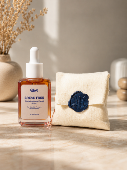 Herbal Skincare Duo for Blemish-Prone Skin | Facial Soap & Serum Set