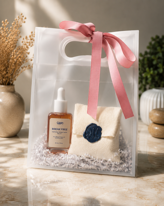 Herbal Skincare Duo for Blemish-Prone Skin | Facial Soap & Serum Set