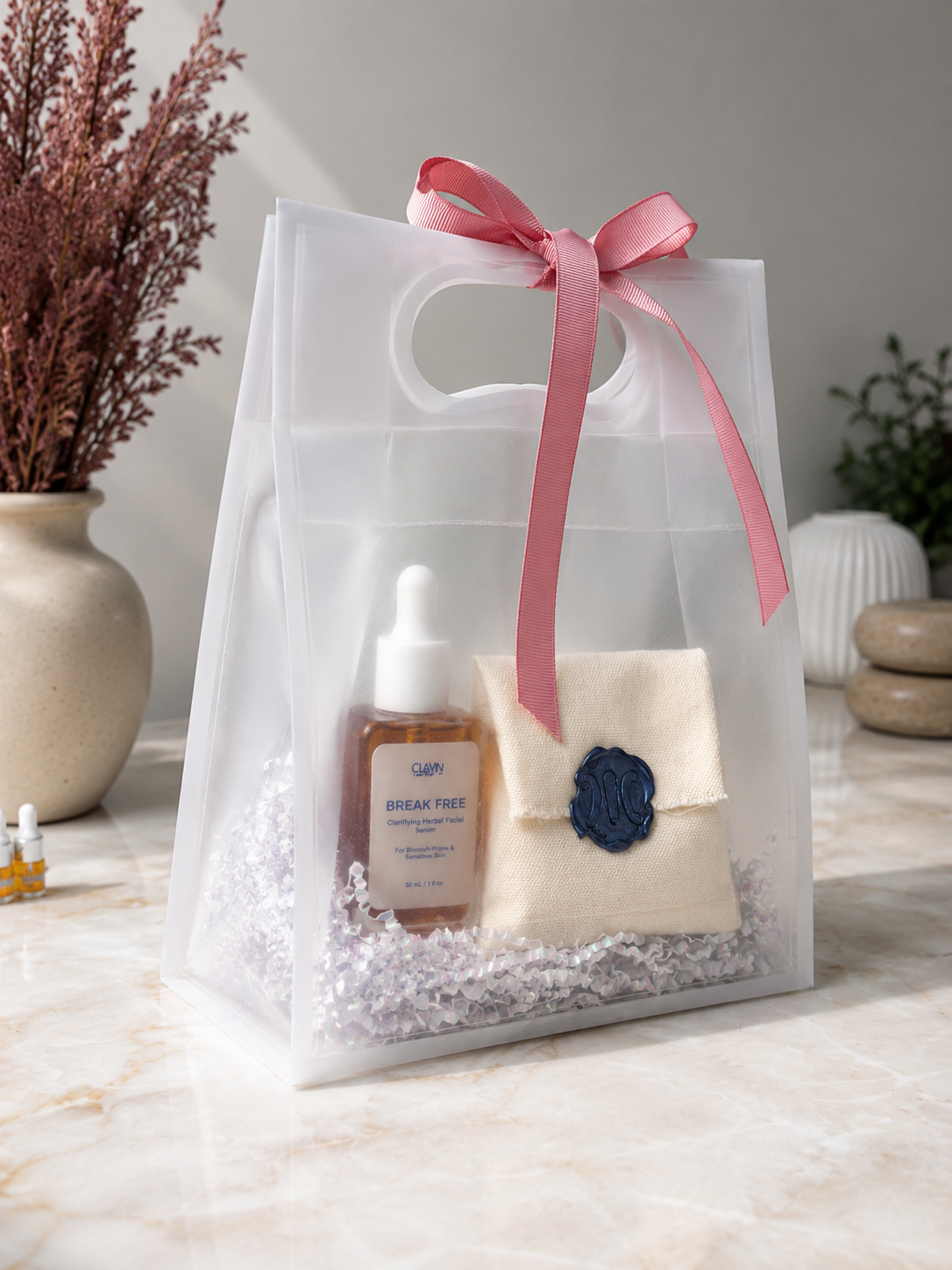 Herbal Skincare Duo for Blemish-Prone Skin | Facial Soap & Serum Set