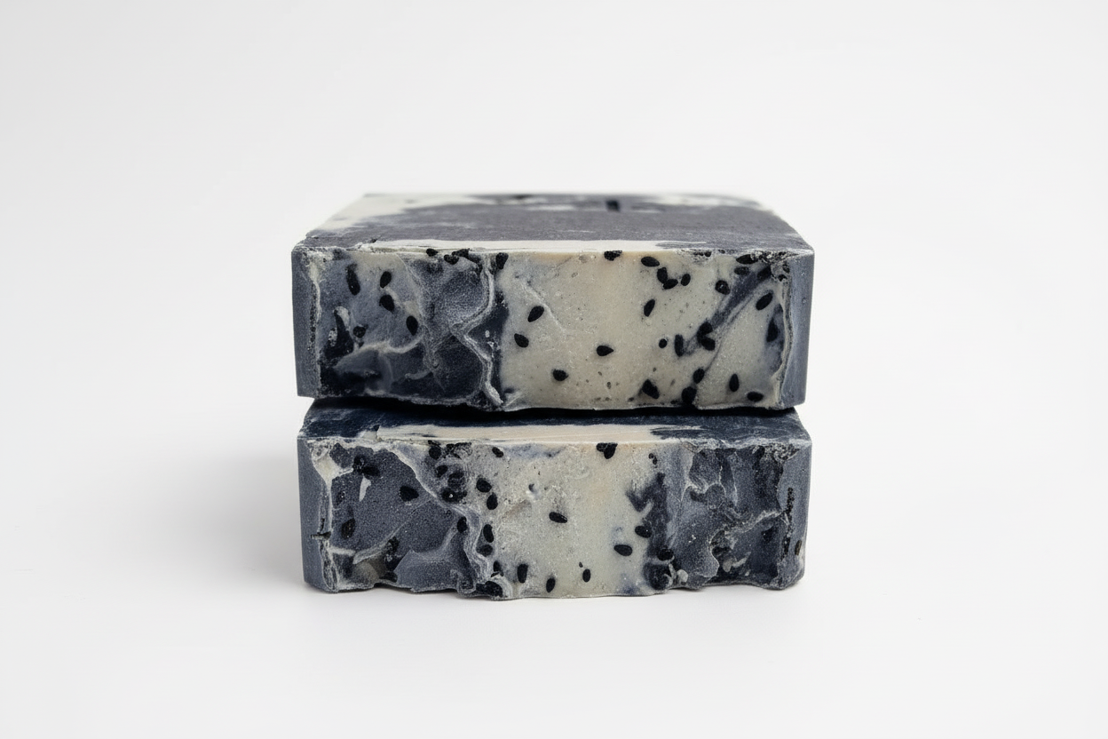 Marble — Activated Charcoal & Black Seed Soap Bar for Oily & Acne-Prone Skin