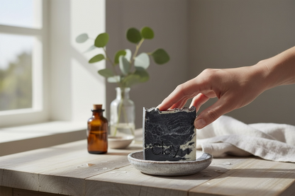 Marble — Activated Charcoal & Black Seed Soap Bar for Oily & Acne-Prone Skin