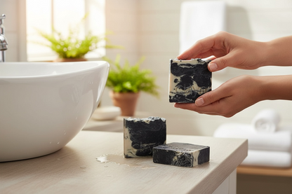 Marble — Activated Charcoal & Black Seed Soap Bar for Oily & Acne-Prone Skin