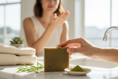 MATCHA CLEAR — Acne Clarifying Face & Body Bar | Tea Tree · Green Clay · Matcha