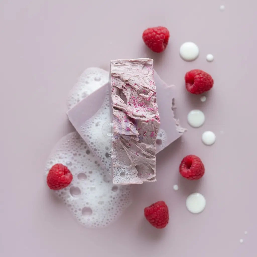 Violette — Goat Milk Raspberry Soap Bar Clayn