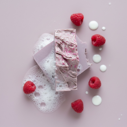 Violette — Savon au lait de chèvre et à la framboise