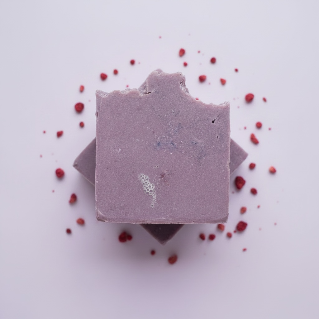 Violette — Savon au lait de chèvre et à la framboise