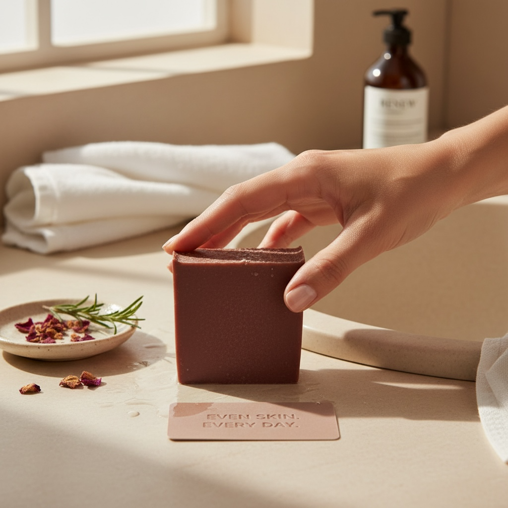 la vie en rose · uneven tone face and body cleansing bar