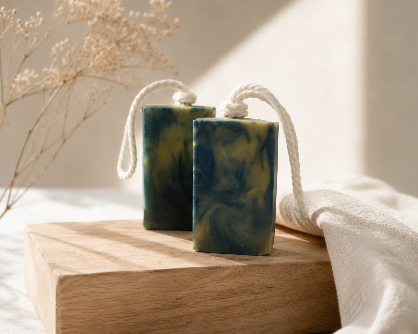 Hooked™ Soap on a Rope | Fresh Shower Bar with Oatmeal & Kaolin Clay