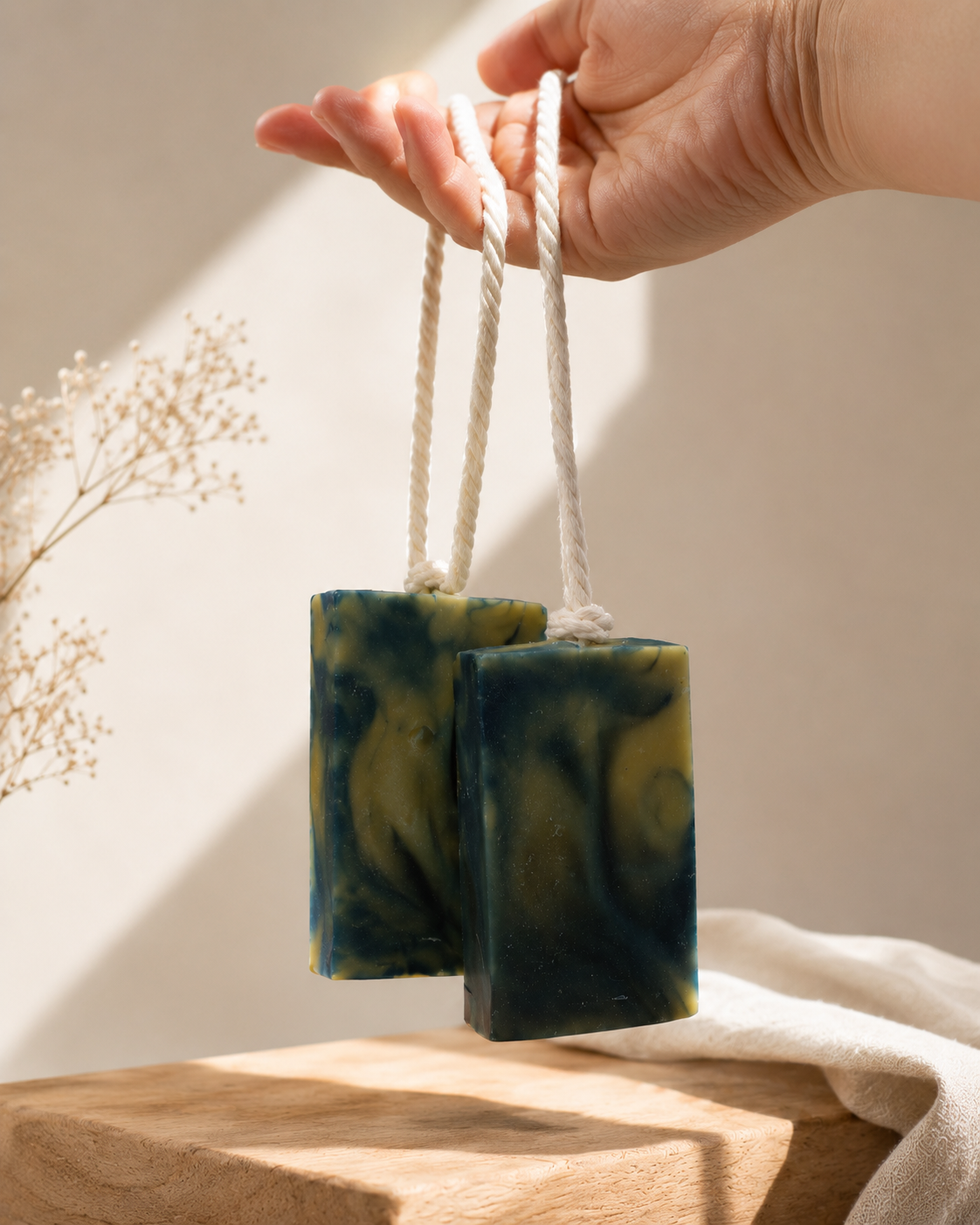 Hooked™ Soap on a Rope | Fresh Shower Bar with Oatmeal & Kaolin Clay
