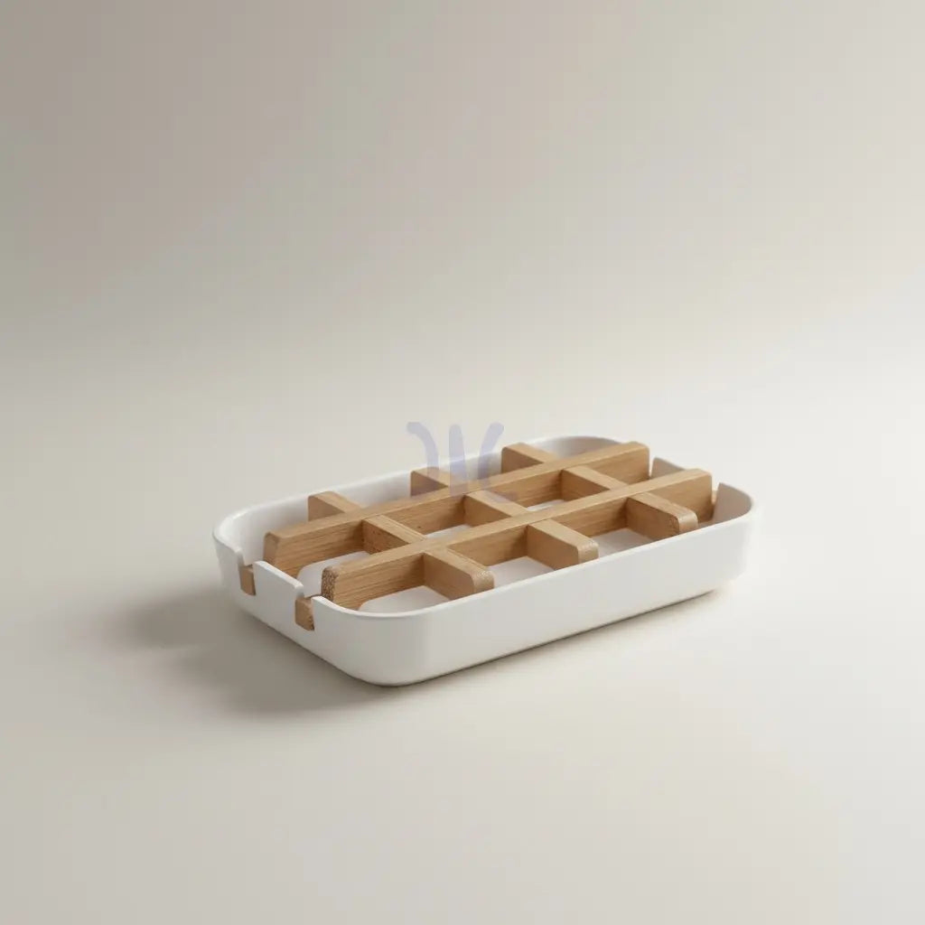 Wooden Soap Dish | Self-Draining Soap Holder | Removable Tray Design | Bathroom Soap Saver | Kitchen Sponge Holder | Handmade Clayn